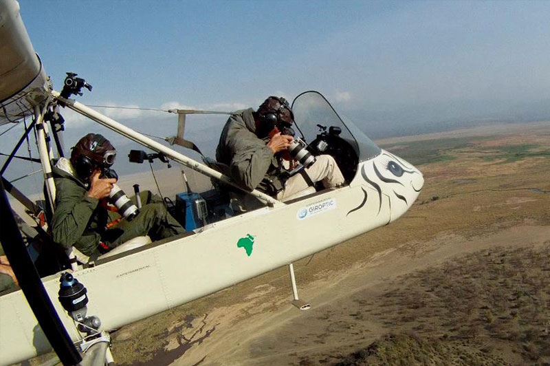 Prise de vue aérienne lors d'un tournage